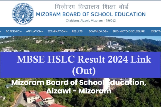 Mbse.edu.in 2024 HSLC Result Link